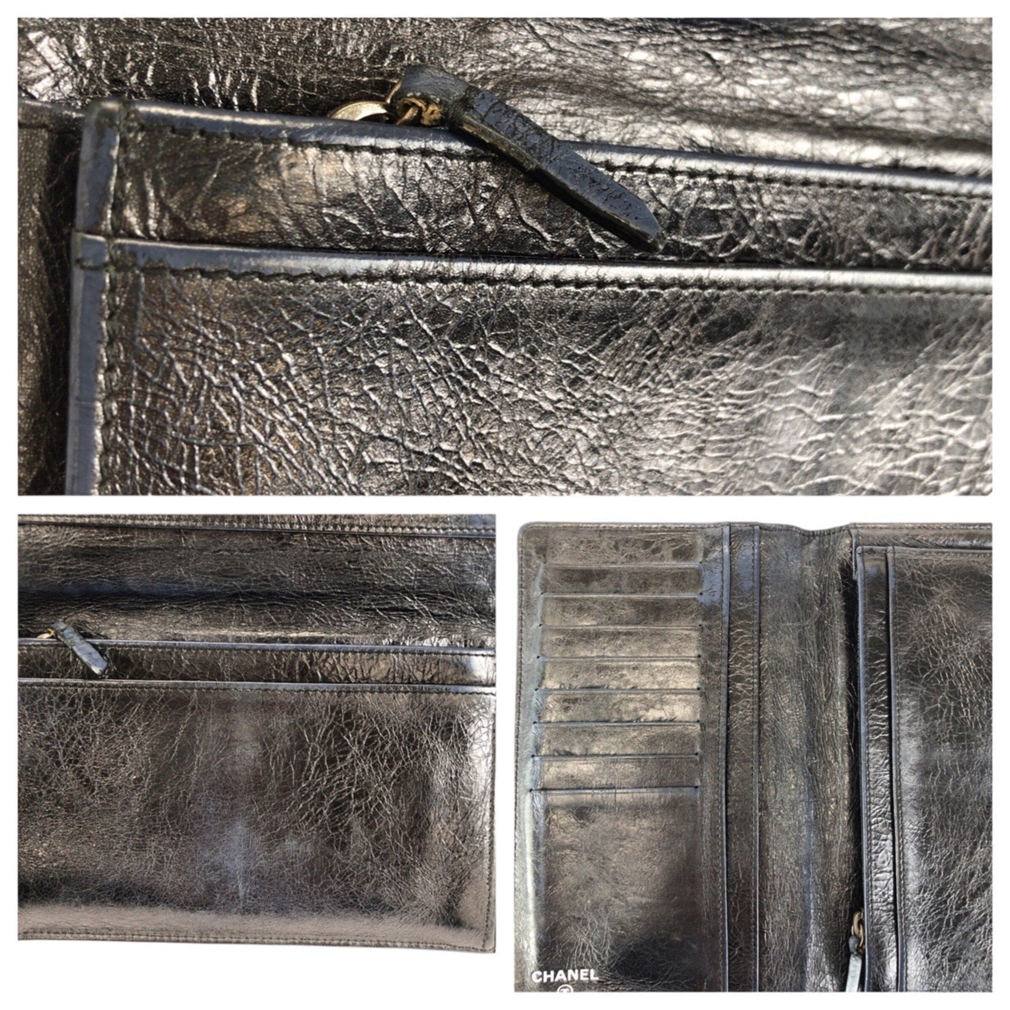 Chanel Navy Leather Wallet (Bi-Fold) (Pre-Owned)