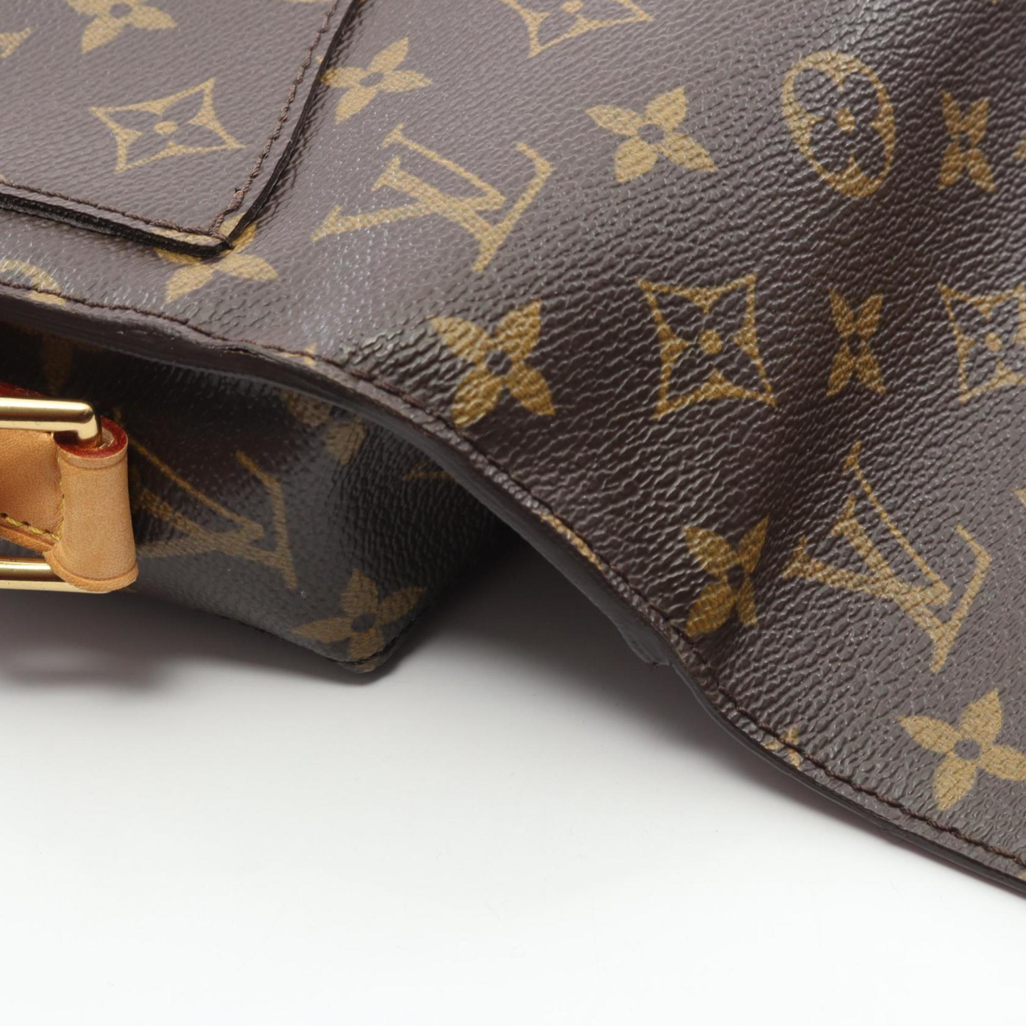 Louis Vuitton Brown Coated Canvas Leather Shoulder Bag (Pre-Owned)