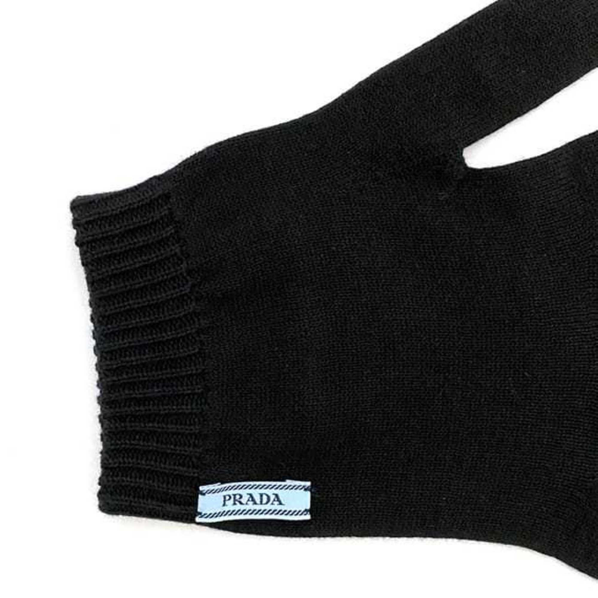 Prada Black Nero Warm Gloves (Pre-Owned)