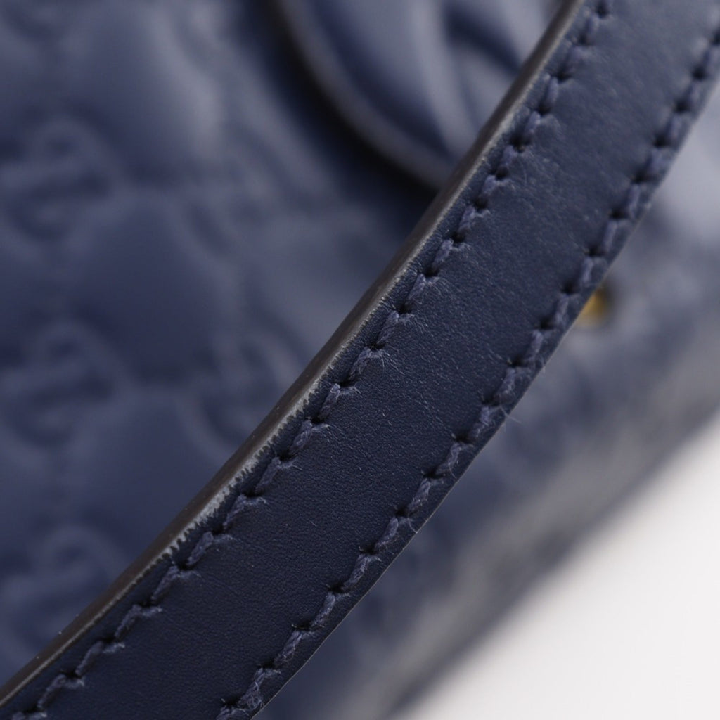Gucci Navy Leather Handbag (Pre-Owned)