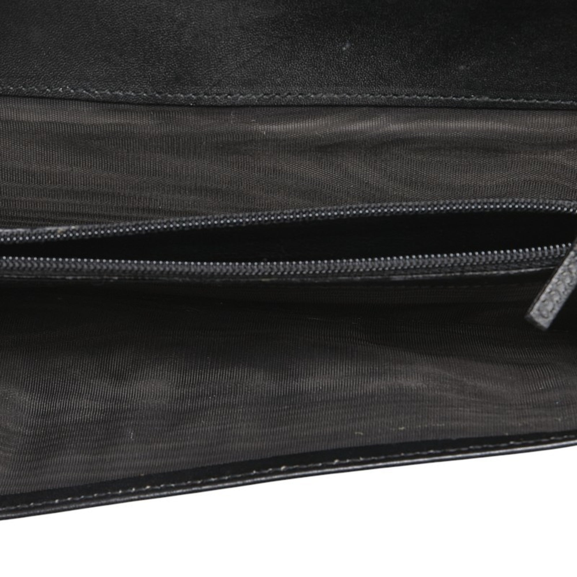 Gucci Black Leather Long Wallet (Bi-Fold) (Pre-Owned)
