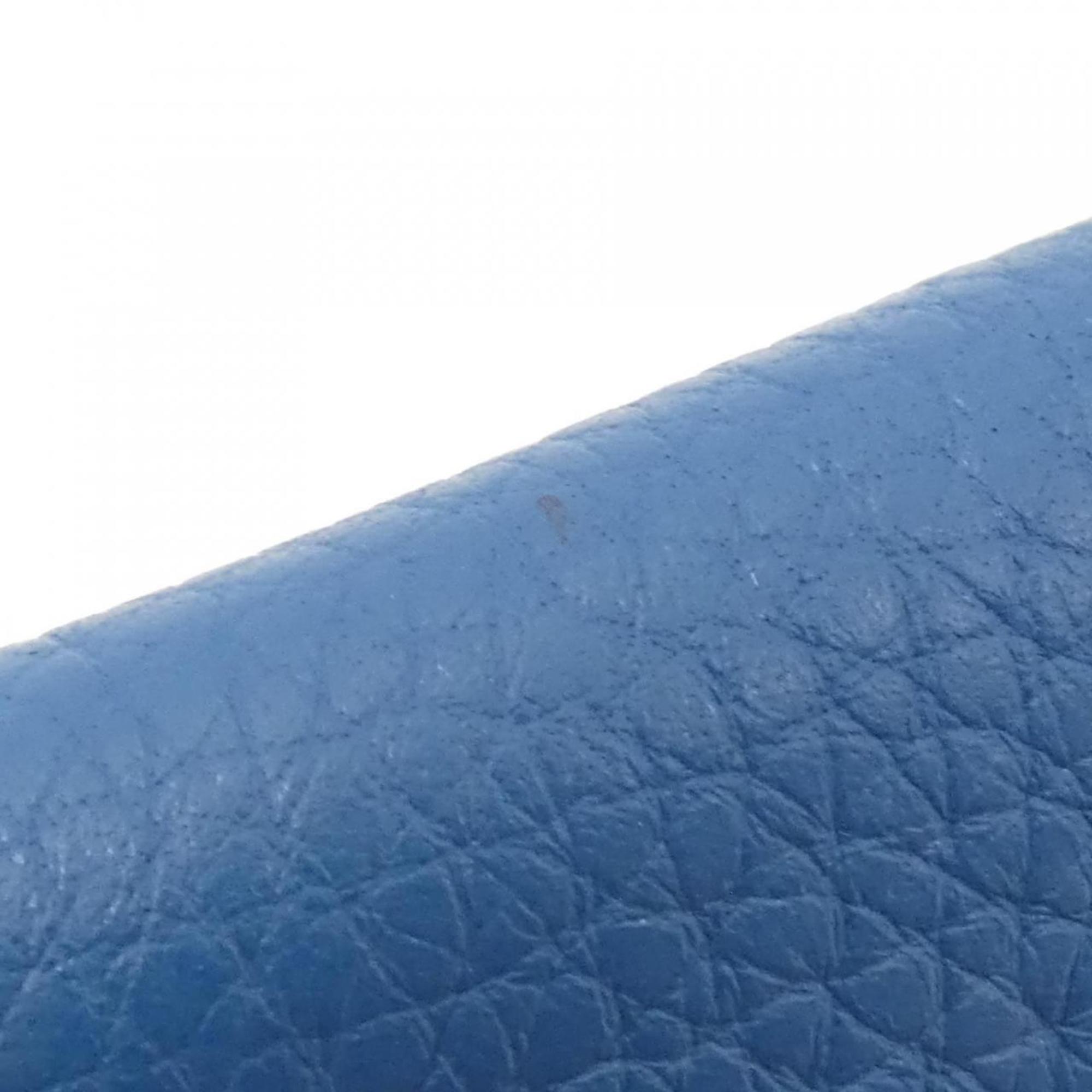 Louis Vuitton Blue Leather Long Bill Wallet (Bi-Fold) (Pre-Owned)