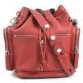 Fendi Burgundy Red Color Leather Shoulder Bag (Pre-Owned)