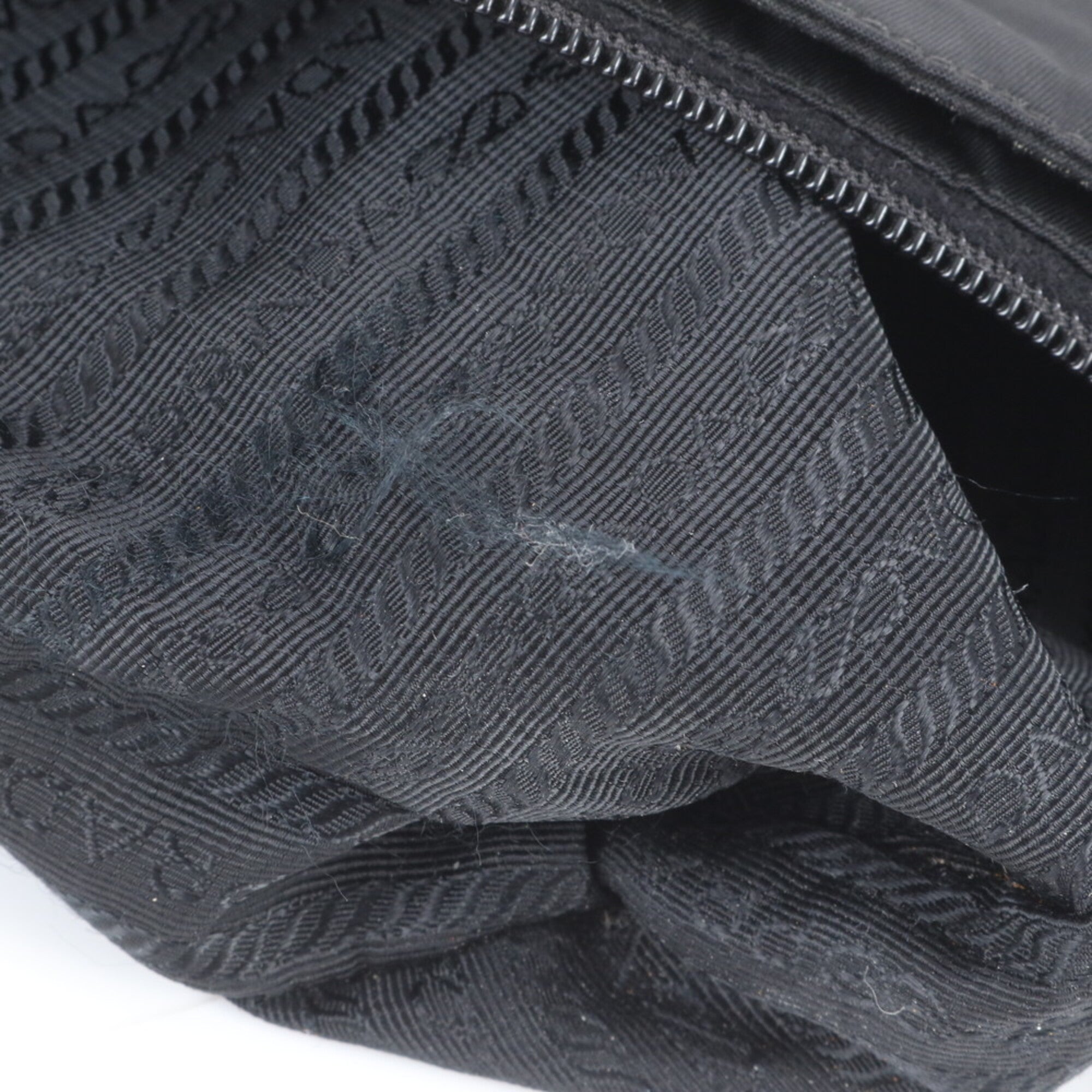 Prada Black Nylon Leather Shoulder Bag (Pre-Owned)