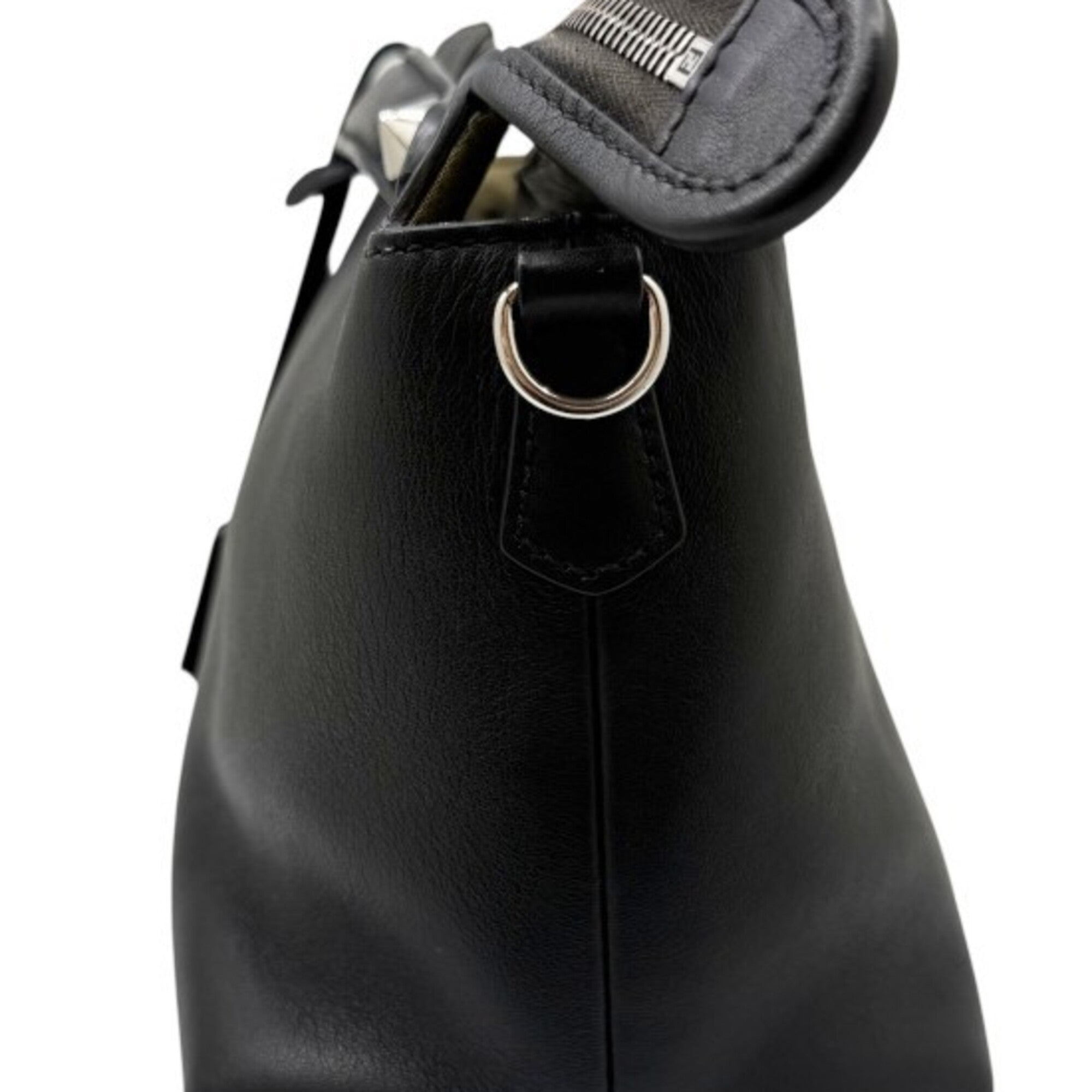 Fendi By The Way Black Leather Shoulder Bag (Pre-Owned)