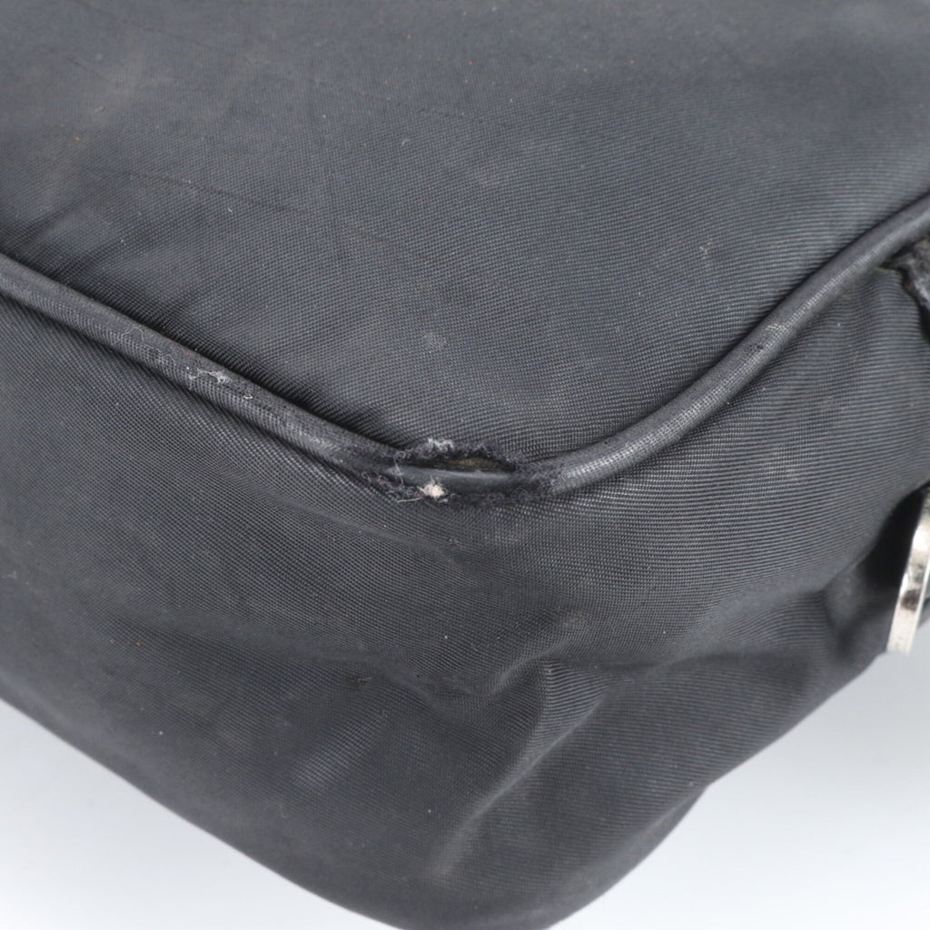 Prada Black Nylon Leather Shoulder Bag (Pre-Owned)