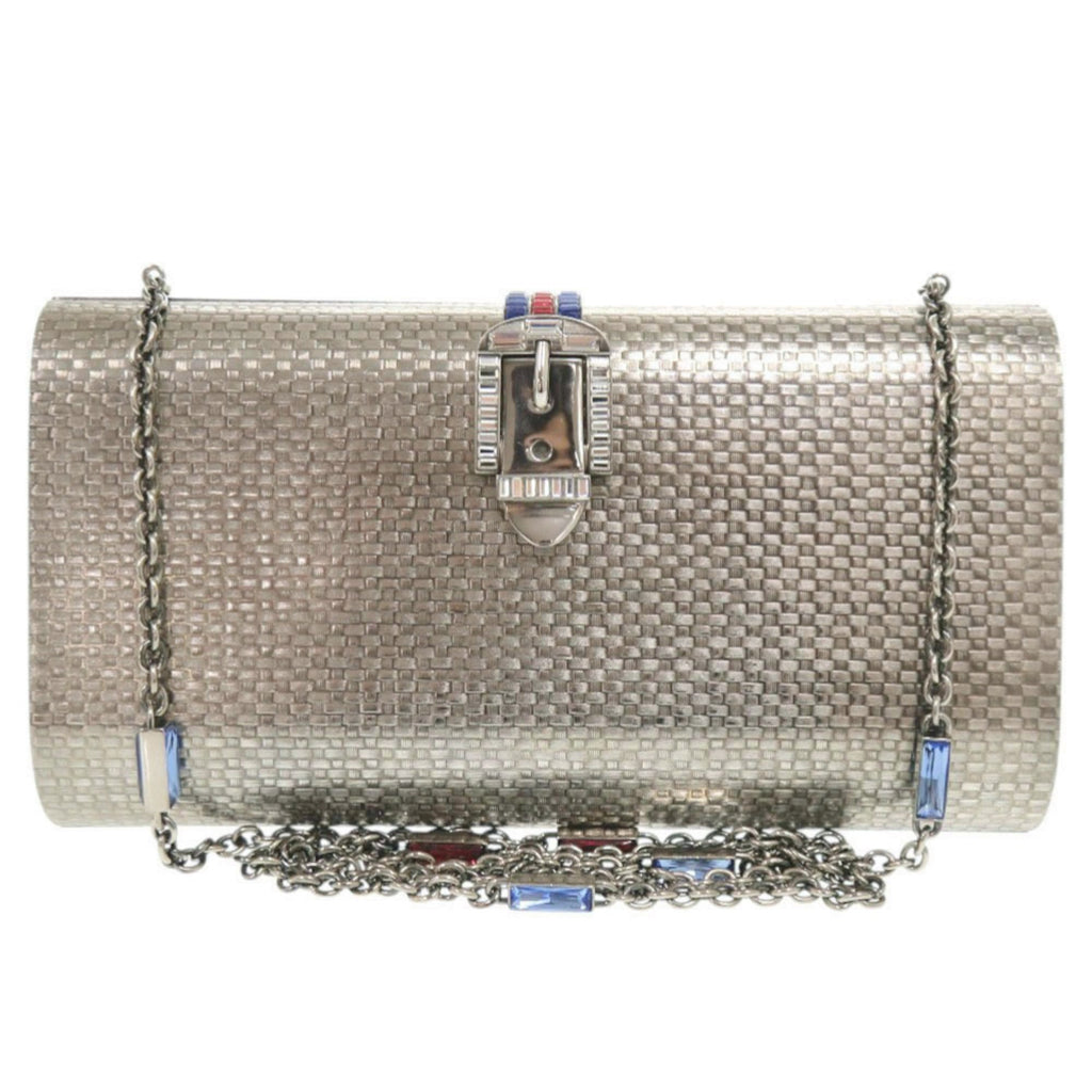 Gucci Silver Metal Shoulder Bag (Pre-Owned)