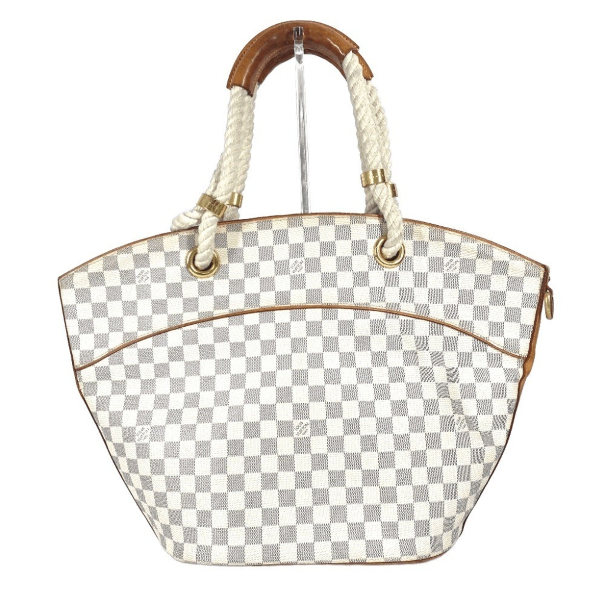 Louis Vuitton White Damier Azur Shoulder Bag Tote Bag (Pre-Owned)