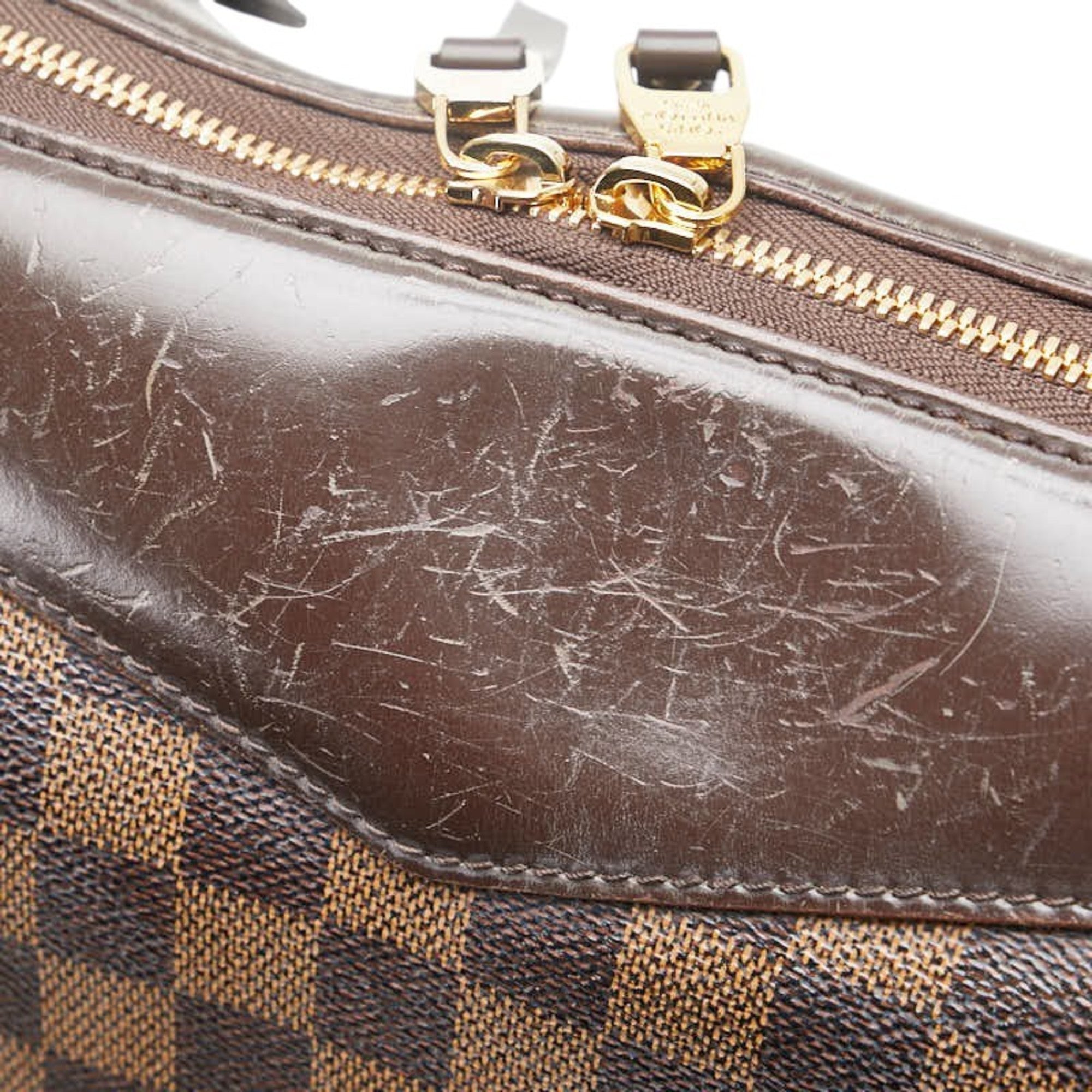 Louis Vuitton Brown Damier Canvas Pvc Leather Shoulder Bag Tote Bag (Pre-Owned)