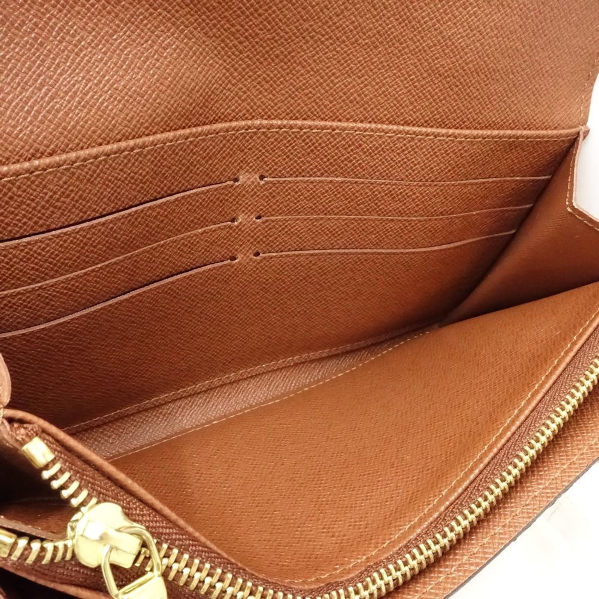 Louis Vuitton Monogram Brown Canvas Long Wallet (Bi-Fold) (Pre-Owned)