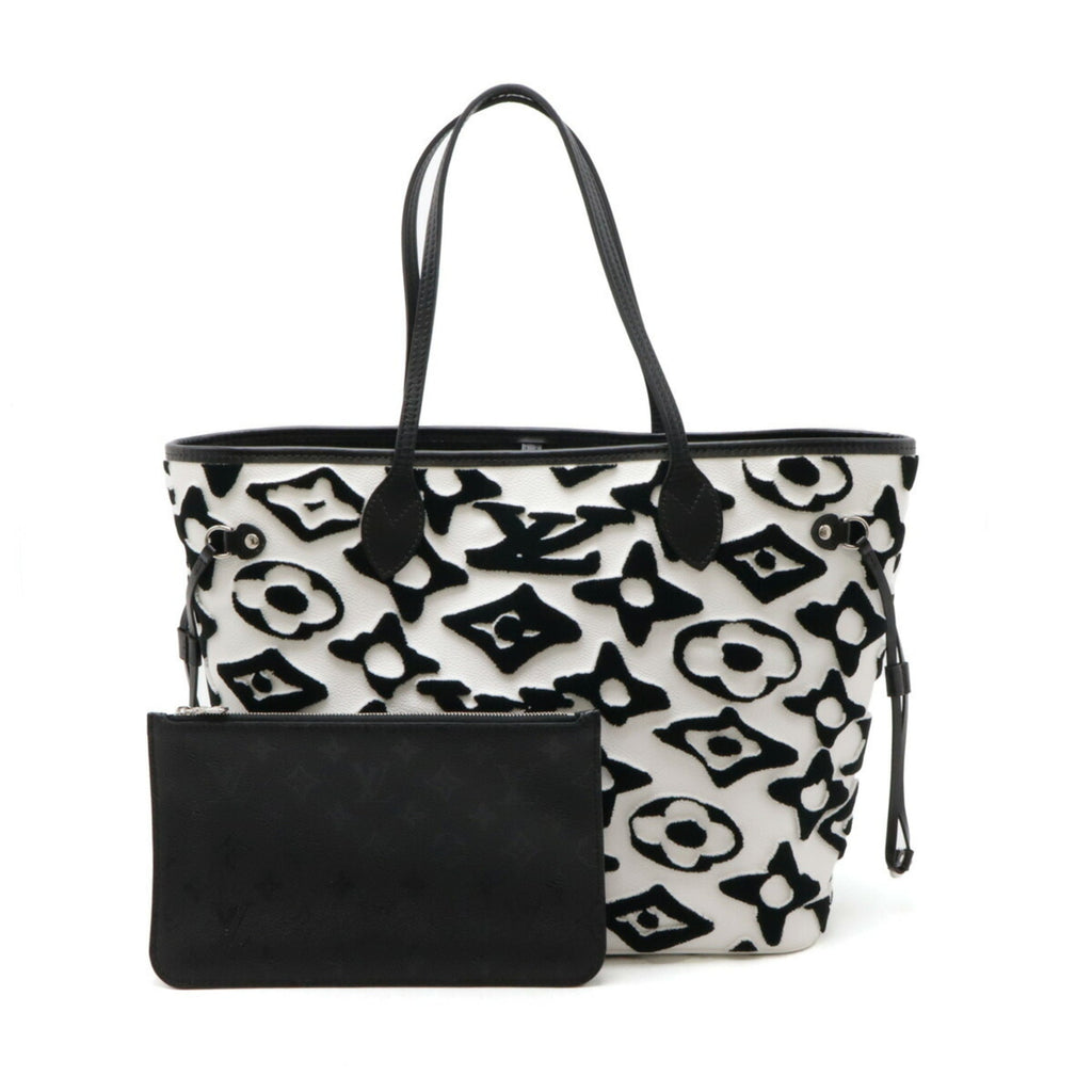 Louis Vuitton Black Monogram White Monogram Pouch Shoulder Bag Tote Bag (Pre-Owned)