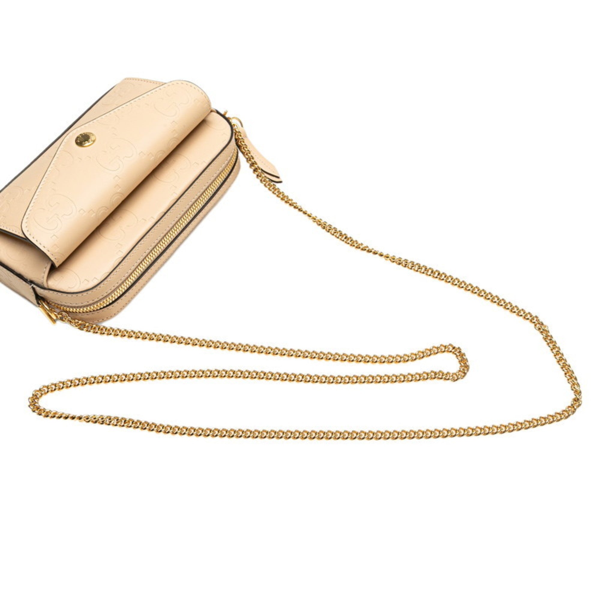 Gucci Beige Leather Shoulder Bag (Pre-Owned)