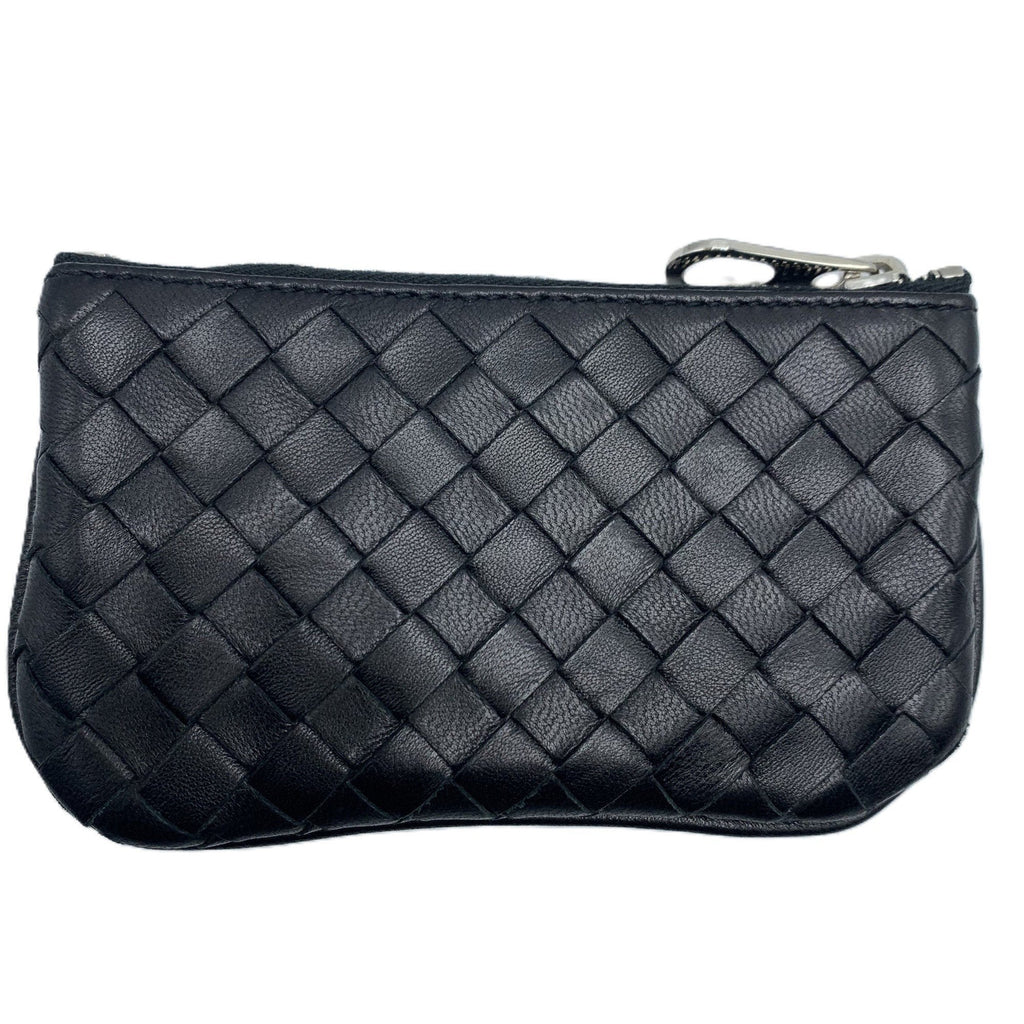 Bottega Veneta Black Intrecciato Coin Purse/Coin Case (Pre-Owned)