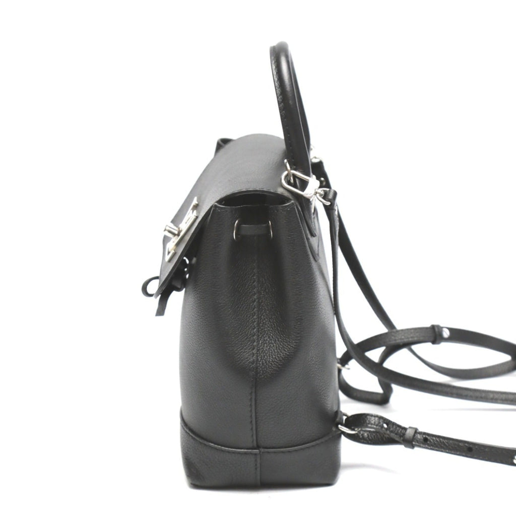 Louis Vuitton Black Noir Leather Backpack (Pre-Owned)