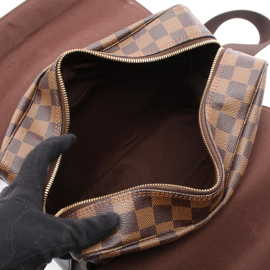 Louis Vuitton Brown Ebene Coated Canvas Leather Shoulder Bag (Pre-Owned)