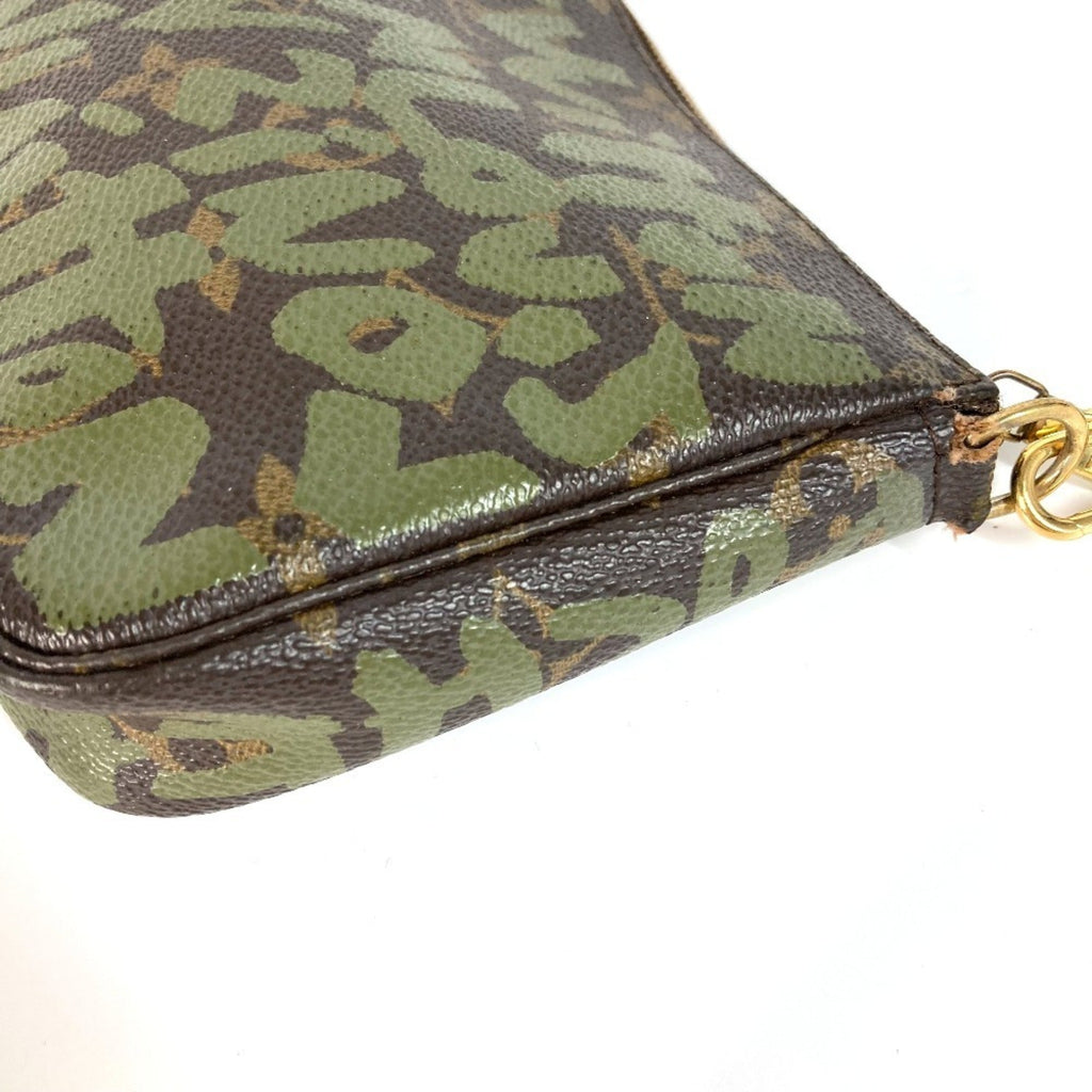 Louis Vuitton Khaki Monogram Graffiti Handbag Pochette Shoulder Bag (Pre-Owned)