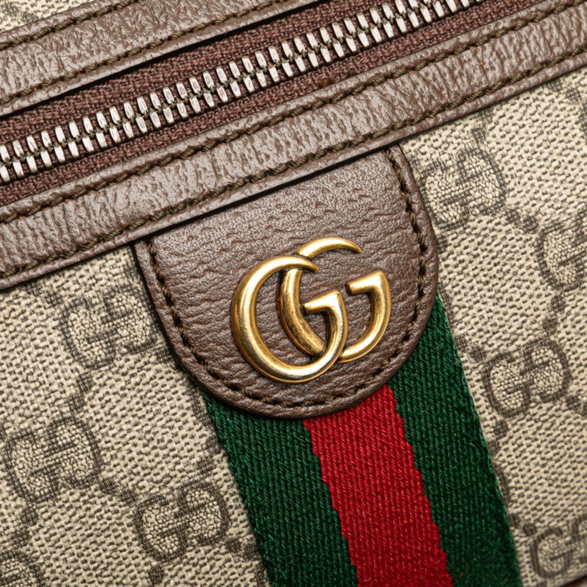 Gucci Beige Brown Pvc Leather Sling Bag (Pre-Owned)