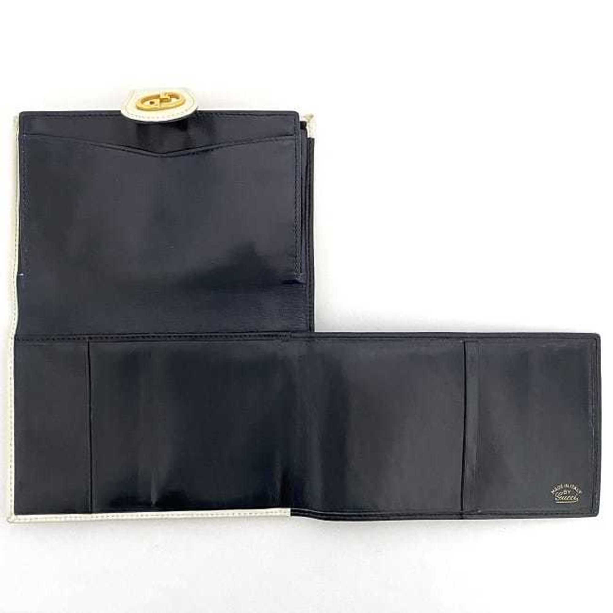 Gucci White Leather Wallet (Bi-Fold) (Pre-Owned)