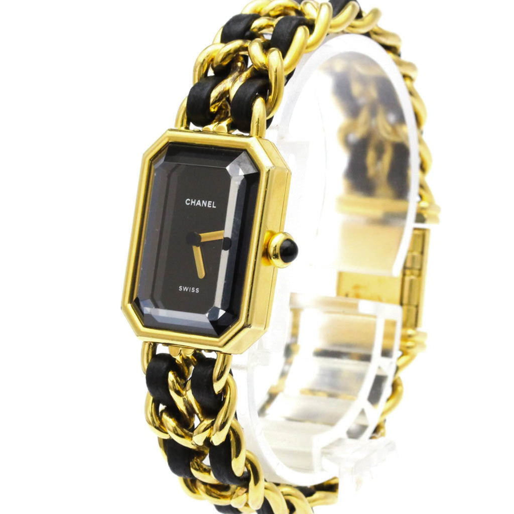 Chanel Premiere Rock Quartz Watch Plated Metal And Leather Watch (Pre-Owned)