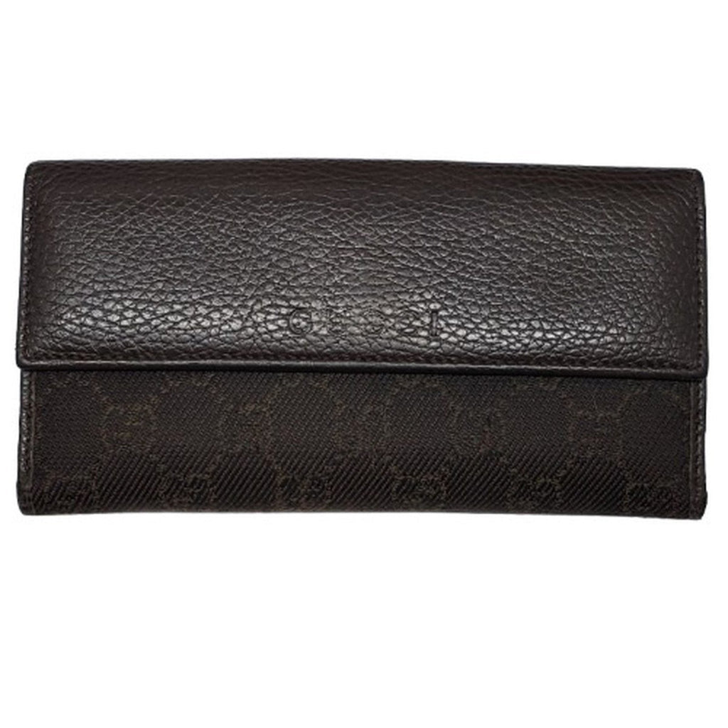 Gucci Brown Gg Canvas Long Wallet (Bi-Fold) (Pre-Owned)