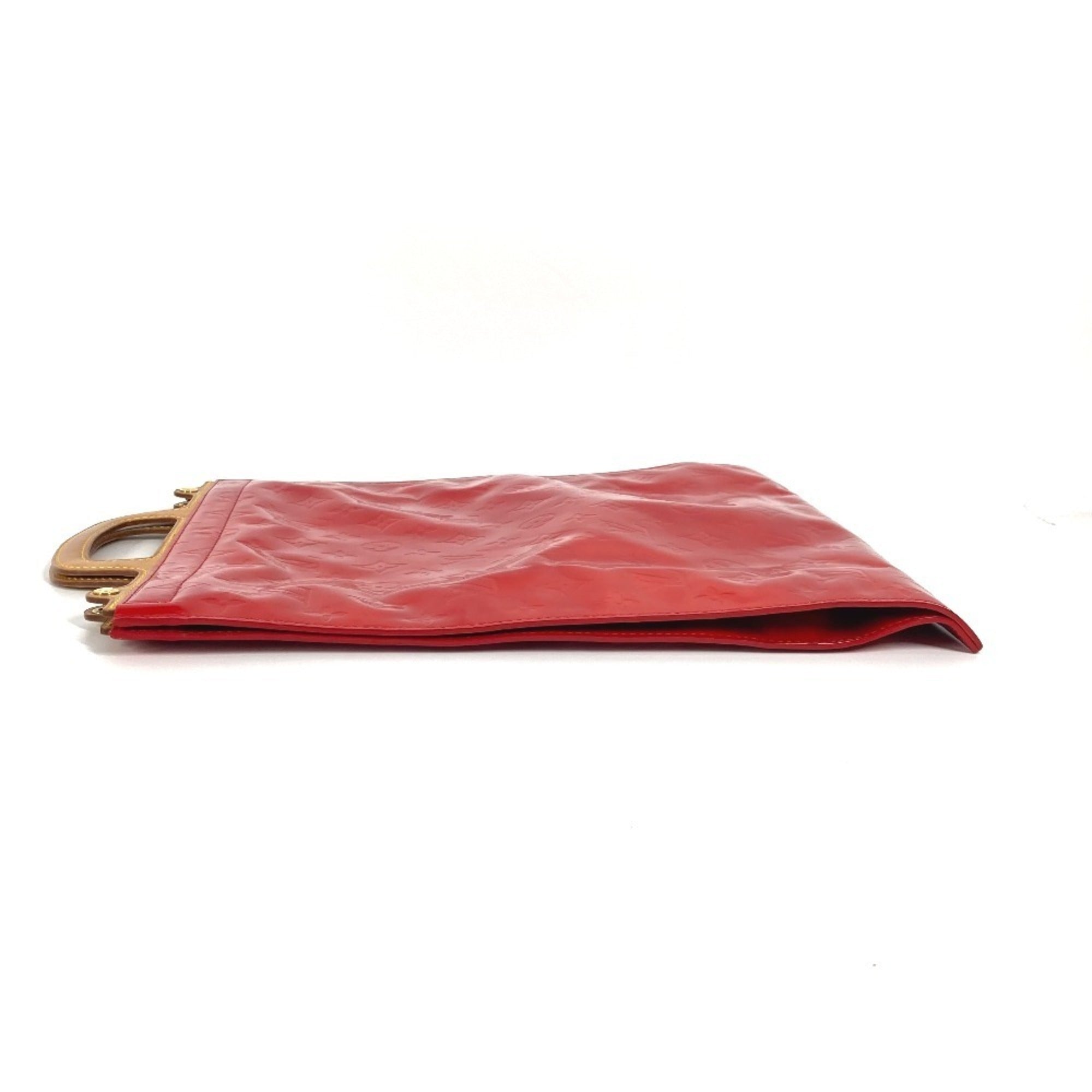 Louis Vuitton Red Color Monogram Vernis Handbag Tote Bag (Pre-Owned)
