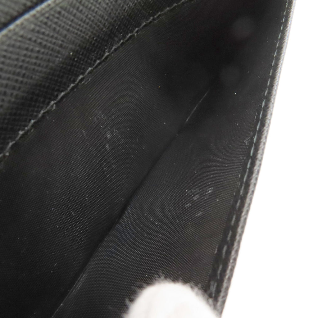 Prada Black Leather Long Wallet (Bi-Fold) (Pre-Owned)