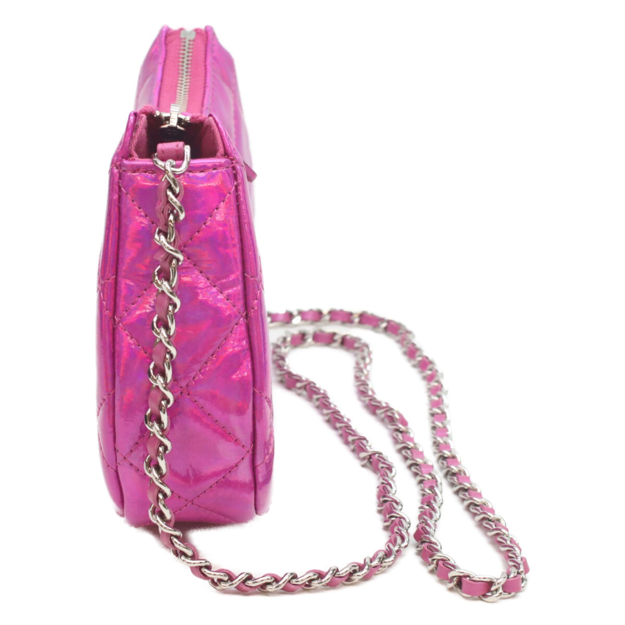 Chanel Metallic Pink Leather Shoulder Bag (Pre-Owned)