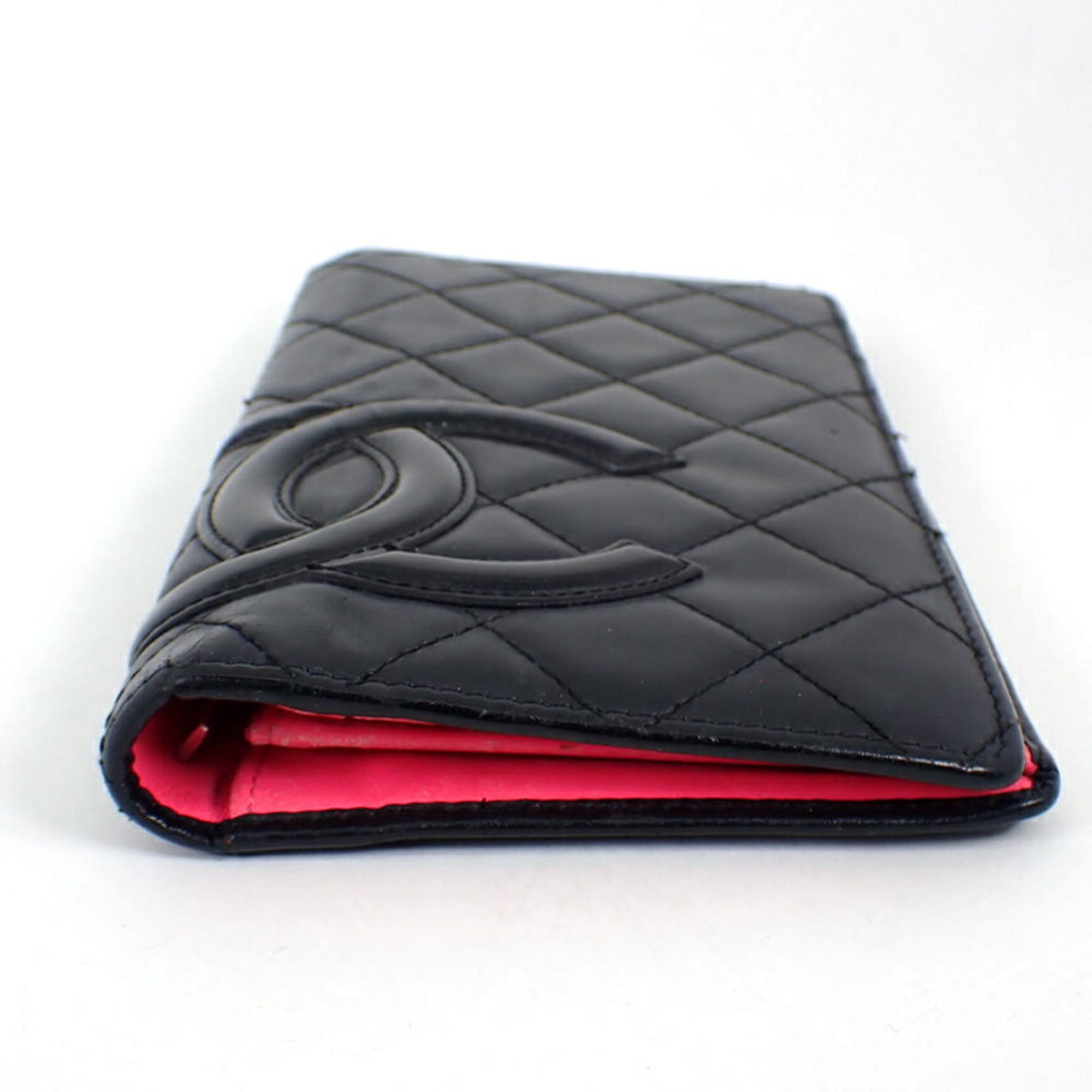 Chanel Black Pink Cambon Ligne Long Wallet (Bi-Fold) (Pre-Owned)