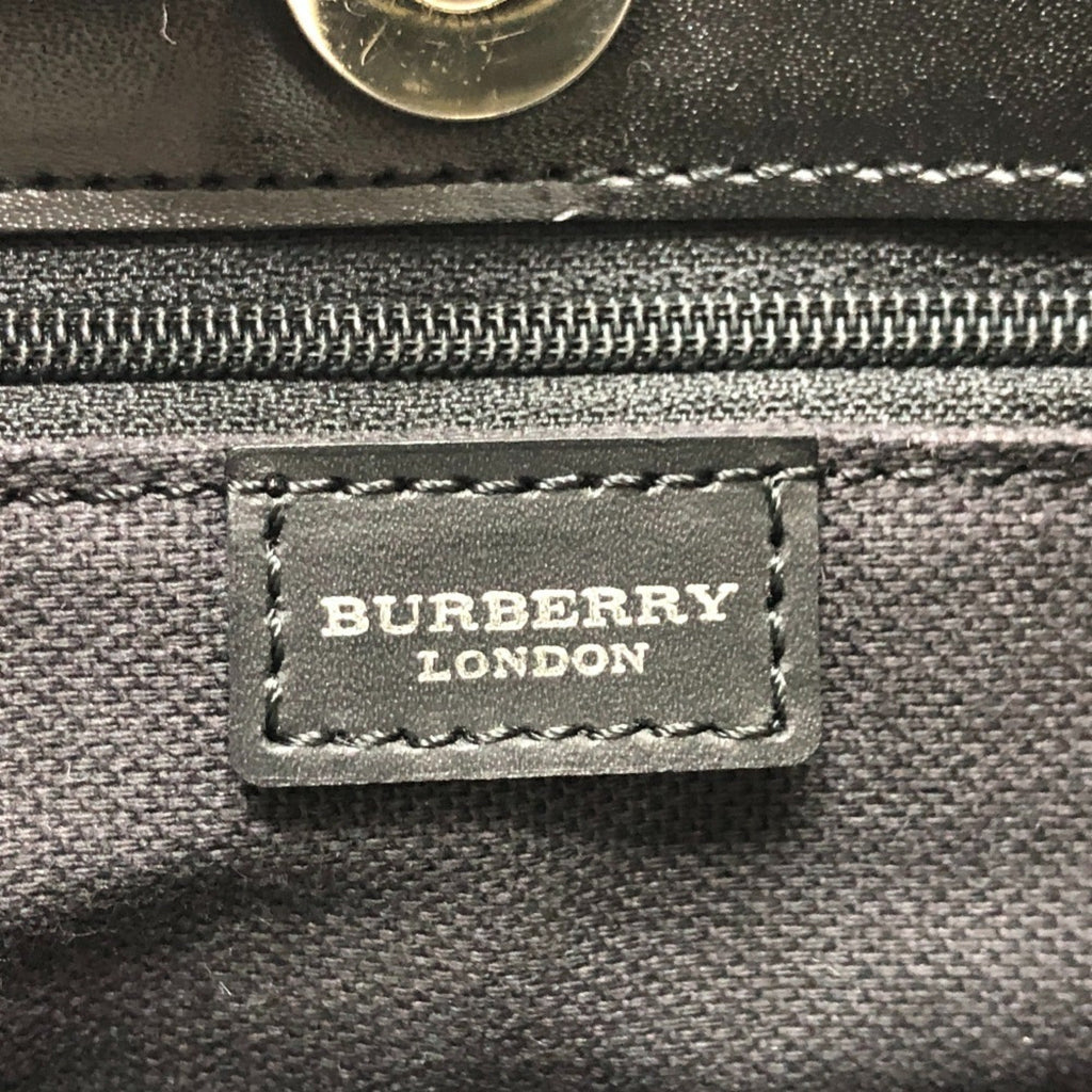 Burberry Beige Black Red Color Pvc Leather Handbag Tote Bag (Pre-Owned)