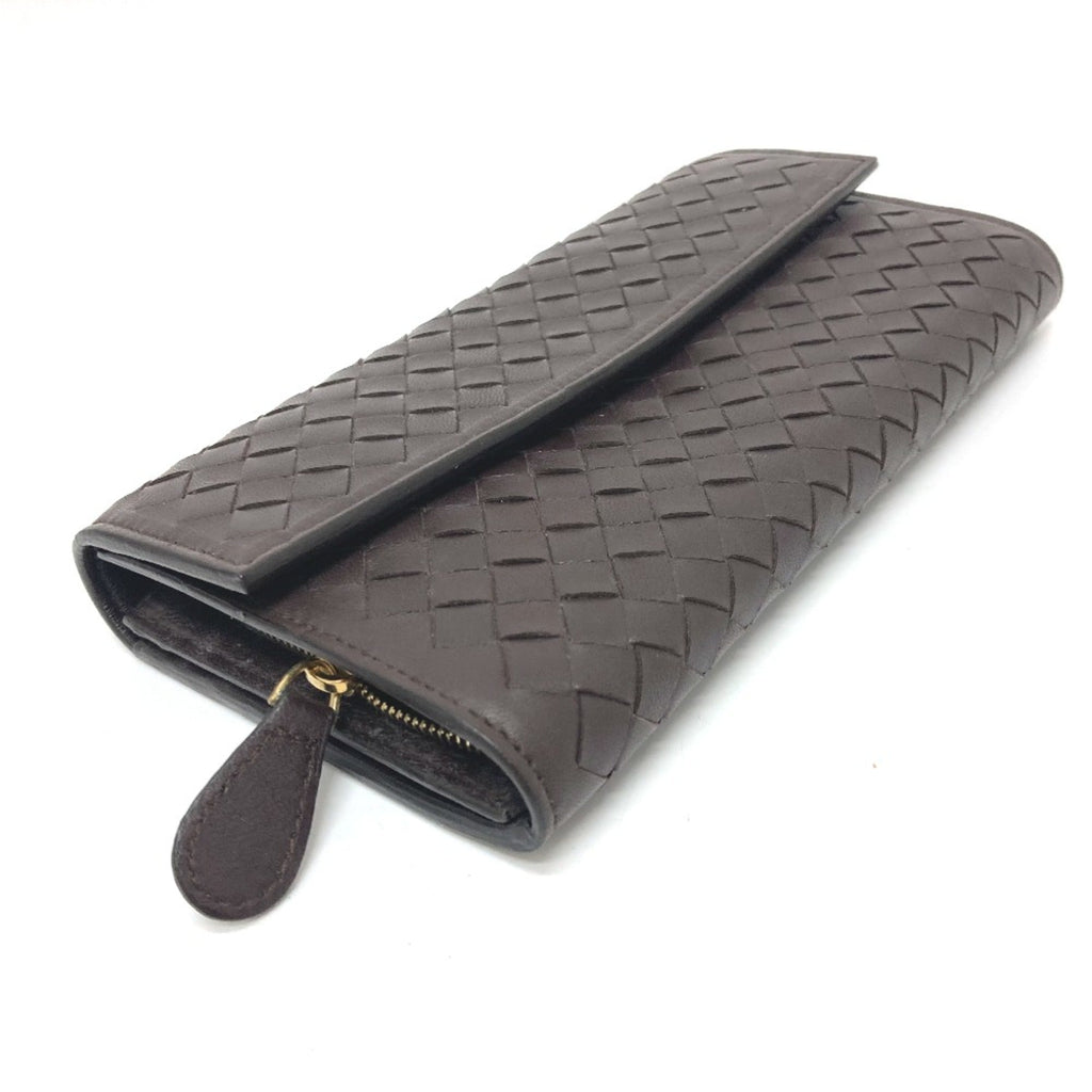 Bottega Veneta Brown Leather Long Wallet (Bi-Fold) (Pre-Owned)