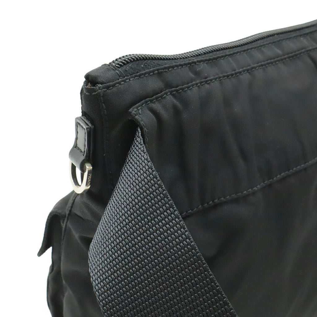 Prada Nero Nylon Leather Shoulder Bag (Pre-Owned)