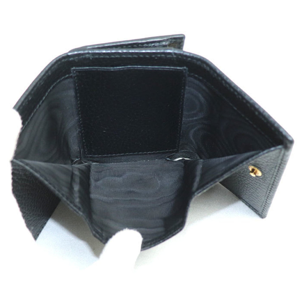 Gucci Black Leather Wallet (Tri-Fold) (Pre-Owned)