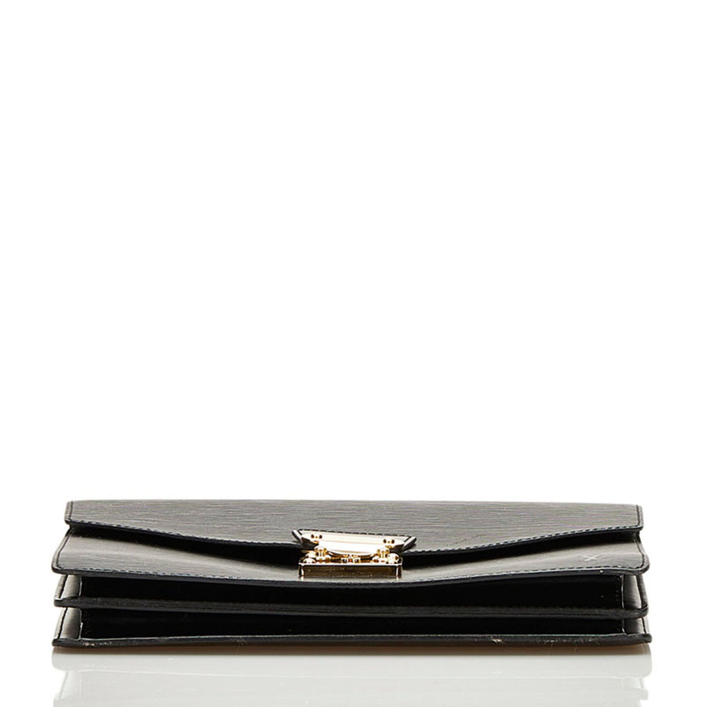 Louis Vuitton Black Noir Leather Handbag (Pre-Owned)