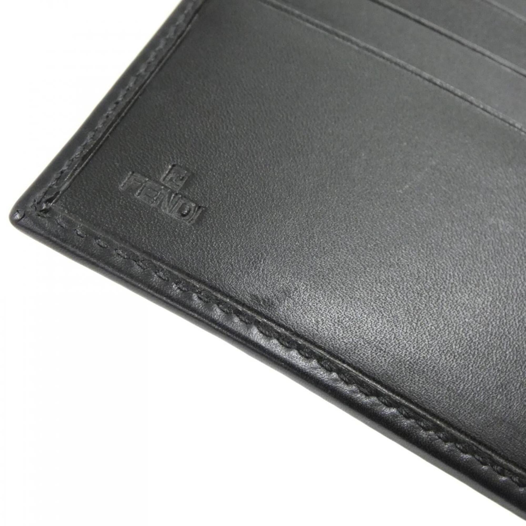 Fendi Brown Canvas Leather Long Wallet (Bi-Fold) (Pre-Owned)