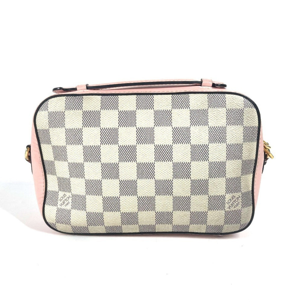 Louis Vuitton Pink White Damier Azur Pochette Shoulder Bag (Pre-Owned)