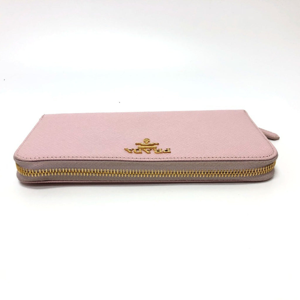 Prada Pink Saffiano Metal Long Wallet (Bi-Fold) (Pre-Owned)
