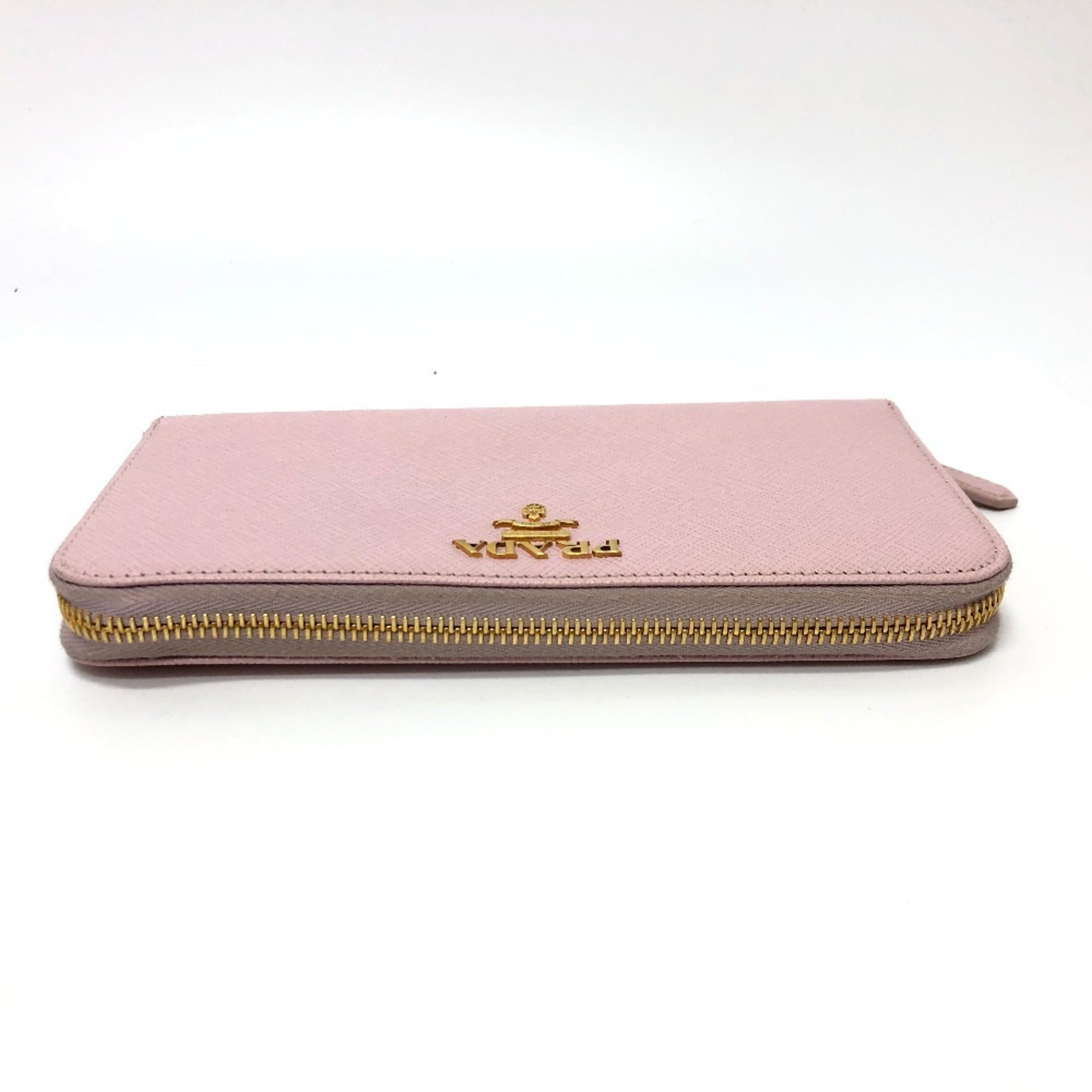 Prada Pink Saffiano Metal Long Wallet (Bi-Fold) (Pre-Owned)