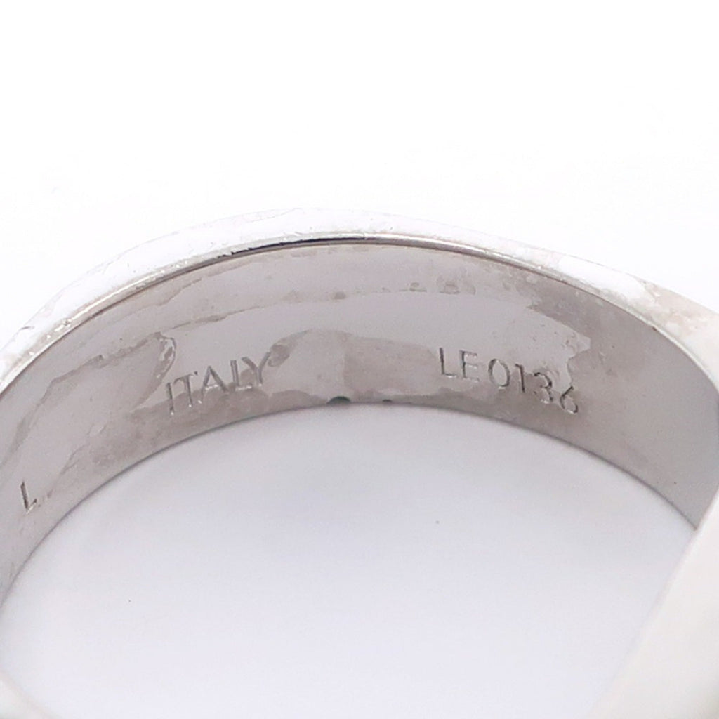 Louis Vuitton Silver Metal Band Ring (Pre-Owned)