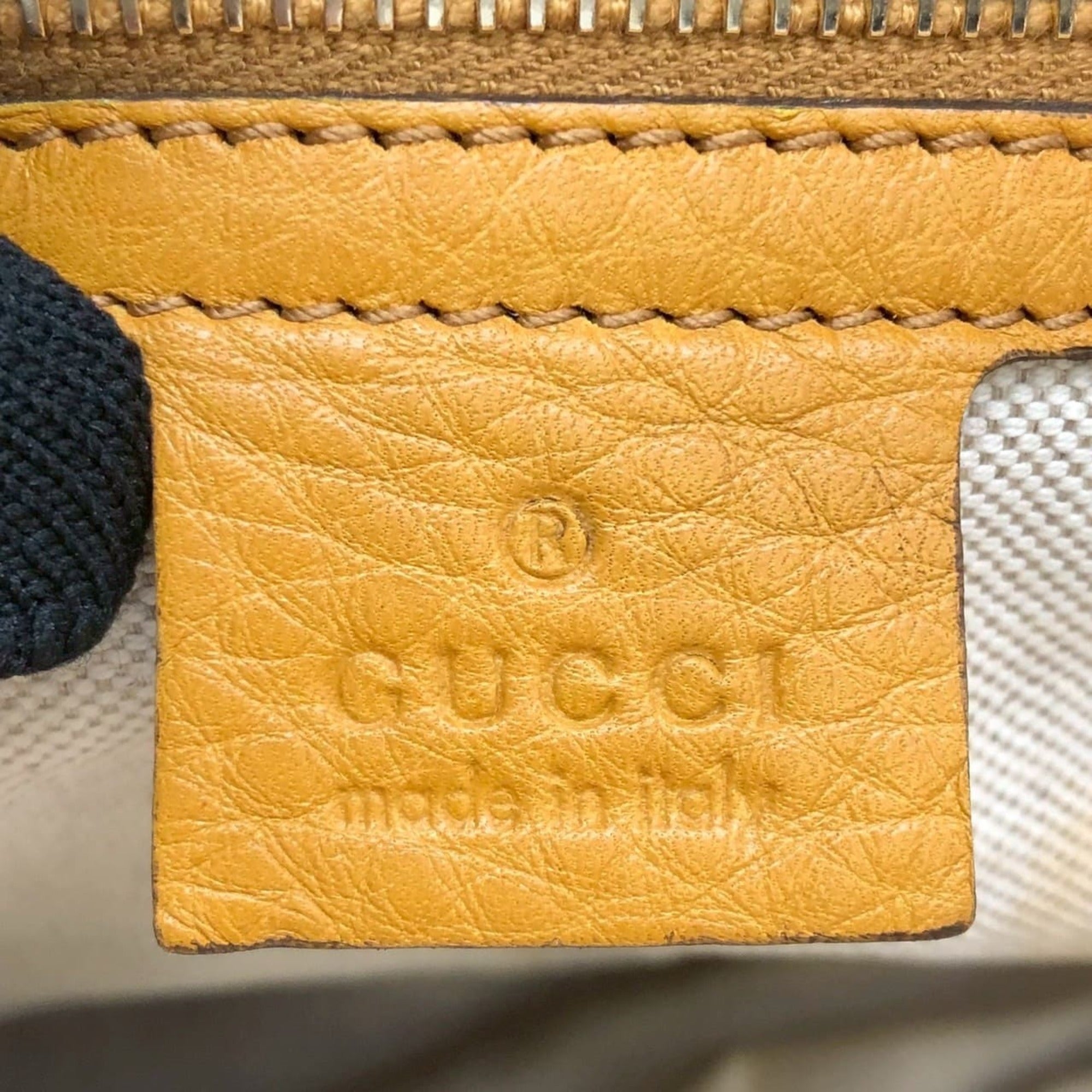Gucci Yellow Leather Tote Bag (Pre-Owned)