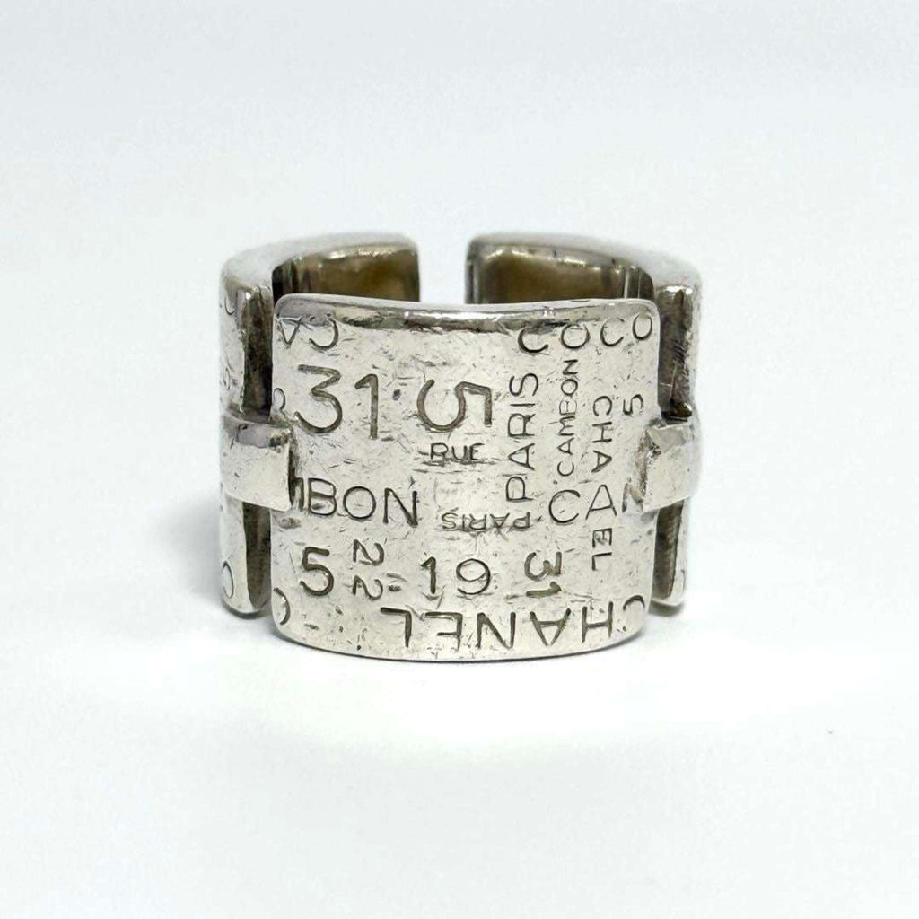 Chanel Silver 925 Band Ring (Pre-Owned)