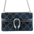 Gucci Navy Velvet Shoulder Bag (Pre-Owned)