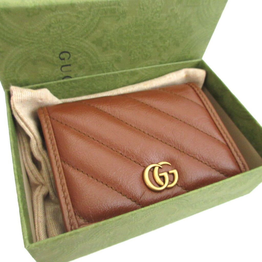 Gucci Brown Leather Coin Purse/Coin Case (Pre-Owned)