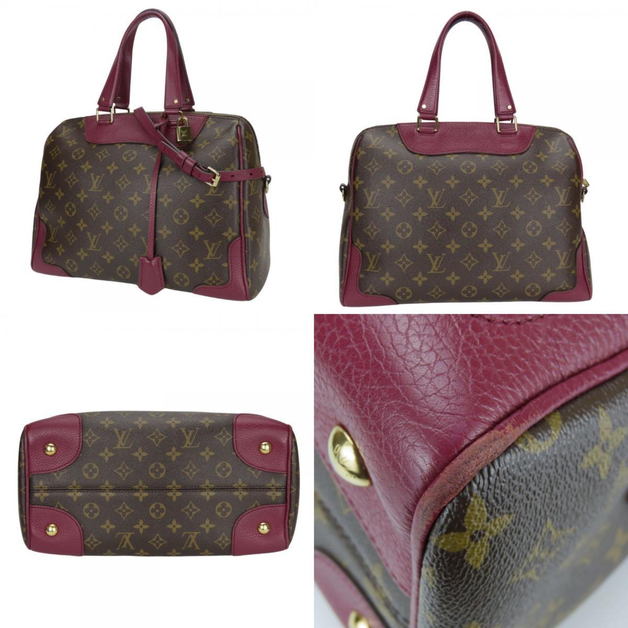 Louis Vuitton Aurore Brown Monogram Leather Handbag (Pre-Owned)