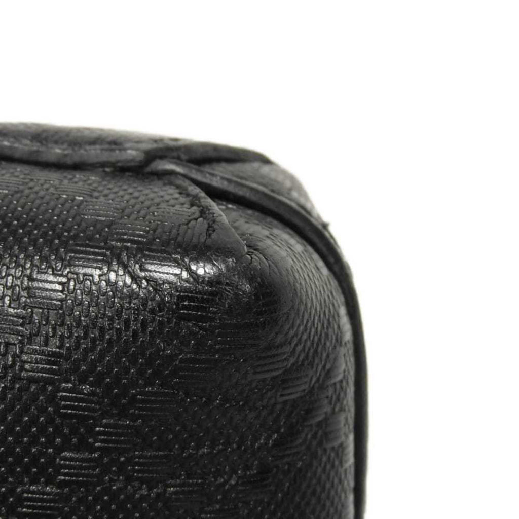 Gucci Diamante Black Leather Messenger Bag Shoulder Bag (Pre-Owned)