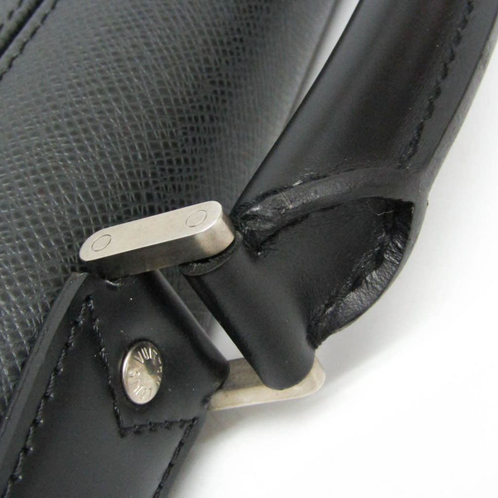 Louis Vuitton Robusto 1 Briefcase Taiga Leather Black Leather Briefcase Bag (Pre-Owned)