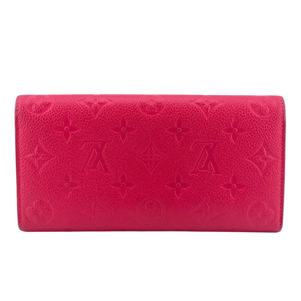 Louis Vuitton Gray Pink Monogram Empreinte Long Wallet (Tri-Fold) (Pre-Owned)