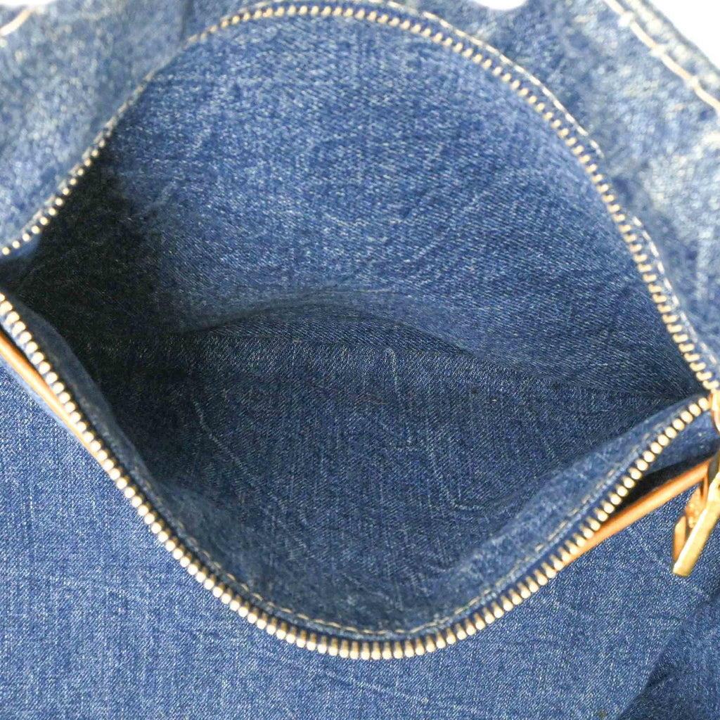 Prada Blue Denim Handbag Shoulder Bag Tote Bag (Pre-Owned)