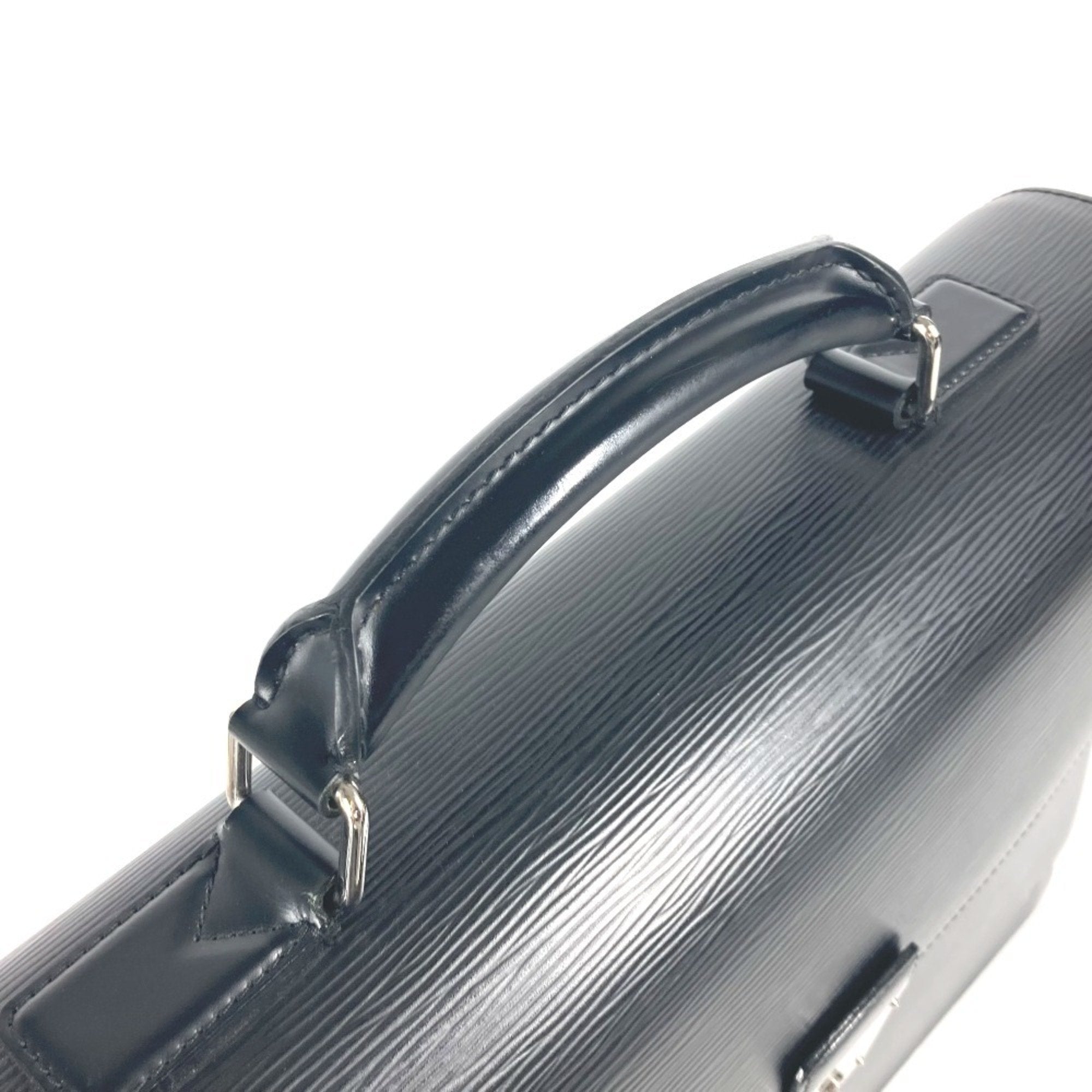 Louis Vuitton Black Noir Epi Leather Briefcase Handbag (Pre-Owned)