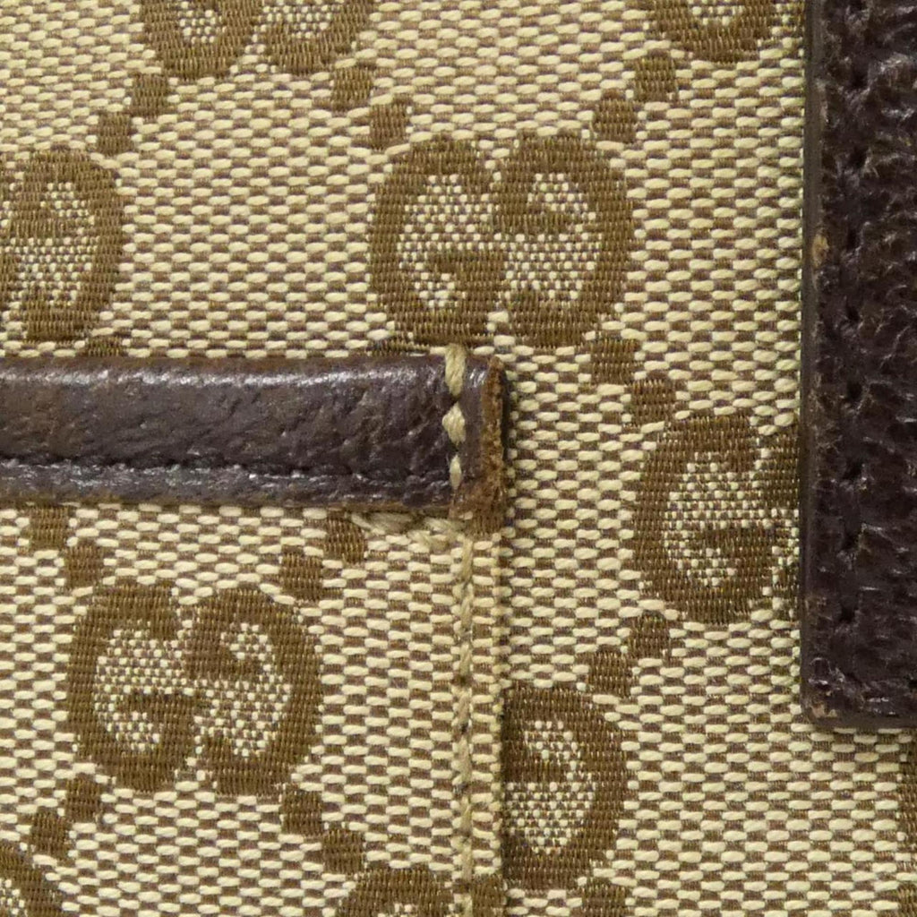 Gucci Beige Brown Gg Canvas Shoulder Bag (Pre-Owned)