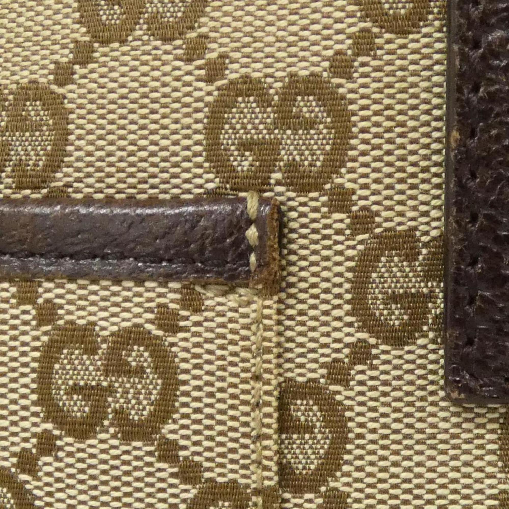 Gucci Beige Brown Gg Canvas Shoulder Bag (Pre-Owned)